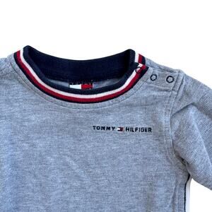 Vtg Infant Tommy Hilfiger Sweatshirt Romper Sz 3-6M